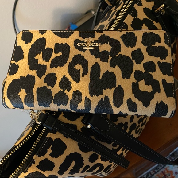Coach Handbags - Coach Leopard Print Women's Bag and Wallet